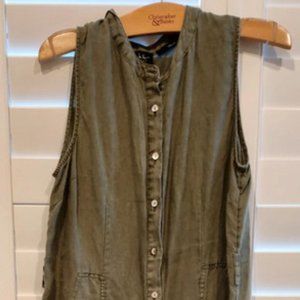 Nicole Miller New York linen jumpsuit green size 6